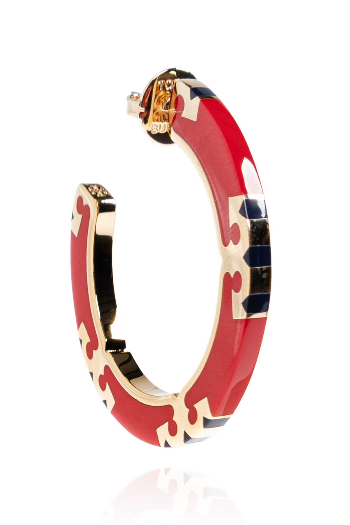 TORY BURCH ロコエンホストアンクルフツ 1588290 200 Tory Burch Round earrings with logo | Women's Jewelery | Vitkac